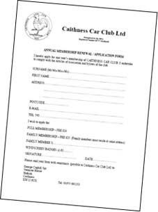 Caithness Car Club Membership Form